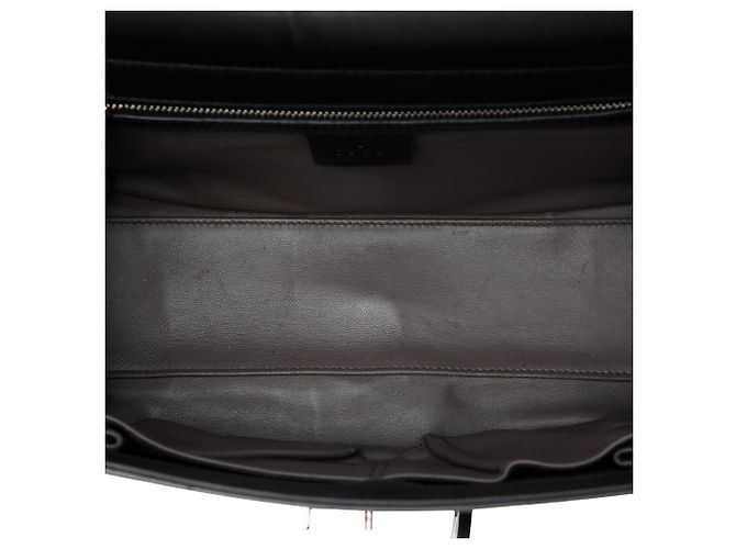 Sac crossbody Gucci Medium Leather Dollar Interlocking G noir - vue 4