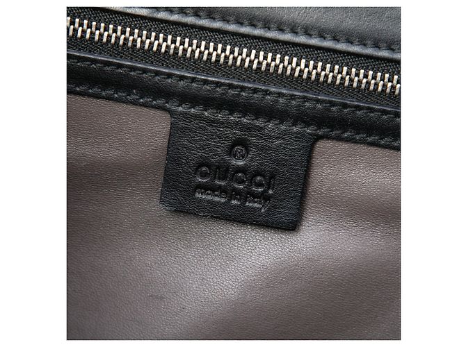Sac crossbody Gucci Medium Leather Dollar Interlocking G noir - vue 5