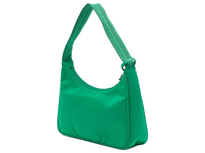 Borsa a tracolla Prada Mini Tessuto Re Edition 2000 Verde - vista 2