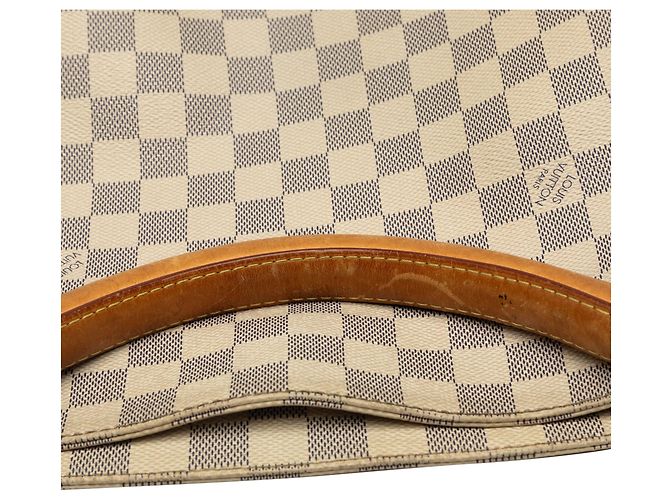 Borsa Satchel Louis Vuitton Damier Azur Soffi Bianca Bianco - vista 6