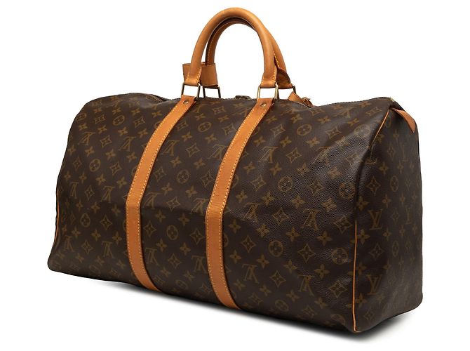 Borsa da viaggio Louis Vuitton Monogram Keepall 50 Marrone - vista 2