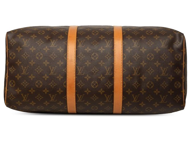 Borsa da viaggio Louis Vuitton Monogram Keepall 50 Marrone - vista 3