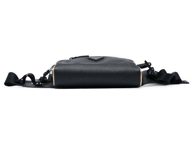 Borsa cintura Prada Saffiano nera Nero - vista 3