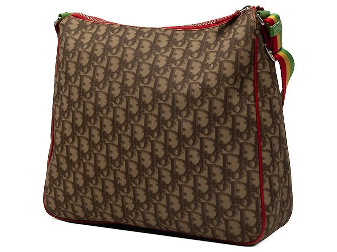 Borsa a tracolla Dior Oblique Canvas Rasta Marrone - vista 2