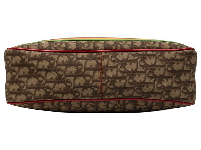 Borsa a tracolla Dior Oblique Canvas Rasta Marrone - vista 3