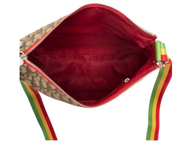 Borsa a tracolla Dior Oblique Canvas Rasta Marrone - vista 4