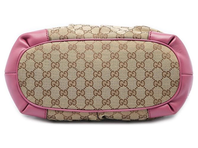Borsa Satchel Gucci GG Canvas Sukey Rosa - vista 3