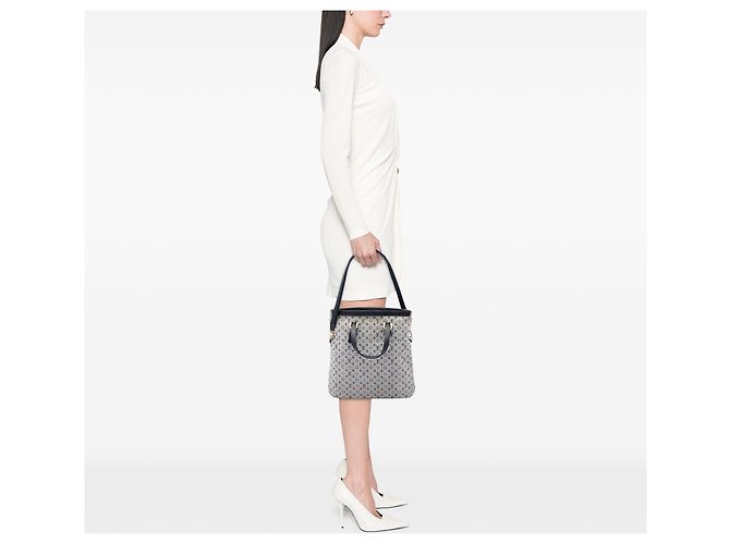 Borsa Louis Vuitton Monogram Mini Lin Francoise Grigia Grigio - vista 6