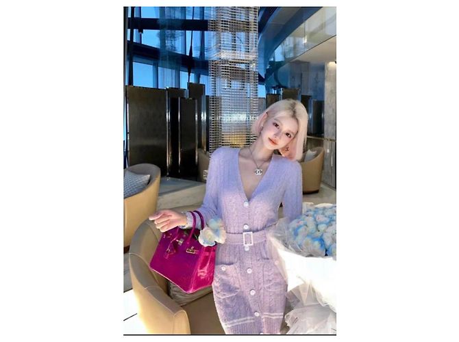 Chanel Strickpullover Lila Viskose - Ansicht 6