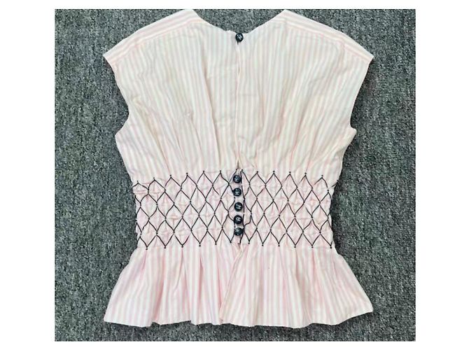 Top Chanel de algodón rosa talla 38 - vista 2