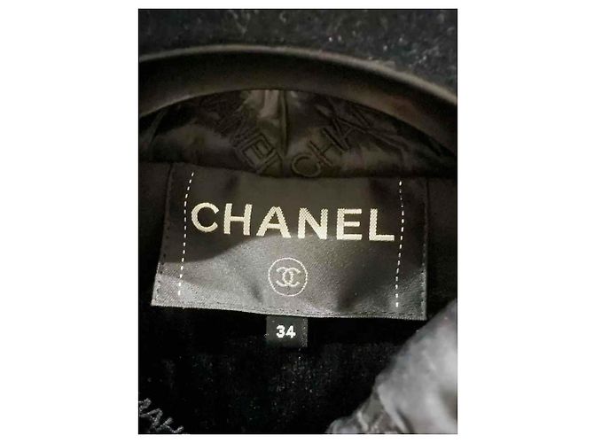 Abrigo Chanel de seda negro - vista 4