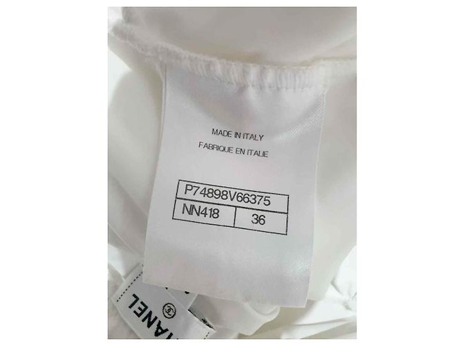 Top Chanel de algodón blanco talla 36 - vista 6