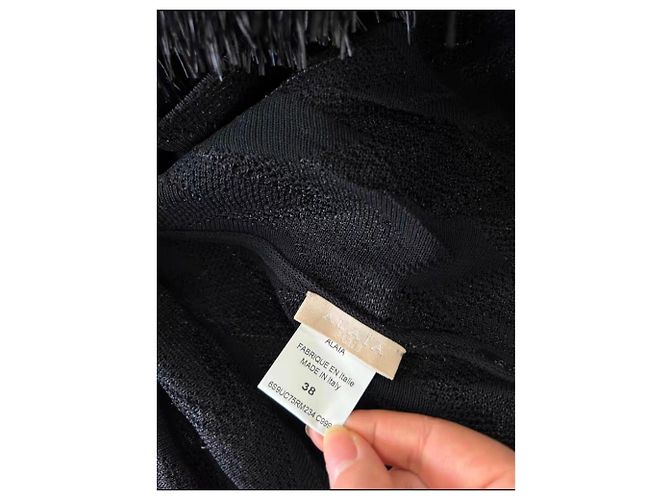 Autre Marque Alaïa Strickwaren Schwarz Viskose Größe 38 - Ansicht 5