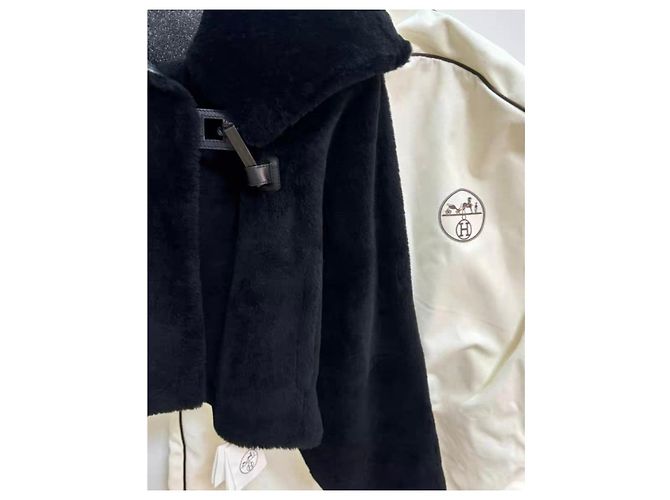Abrigo Hermès de shearling negro talla 36 - vista 2