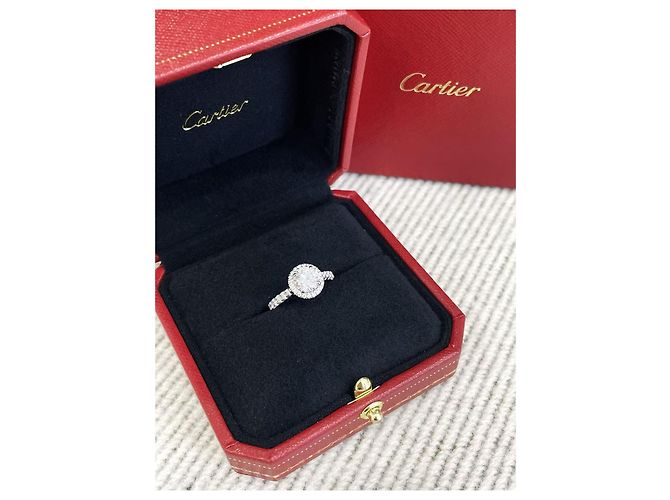 Anello Cartier in platino e diamanti taglia 51 Multicolore - vista 4