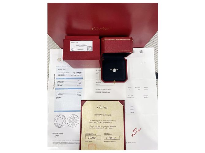Anello Cartier in platino e diamanti taglia 51 Multicolore - vista 5