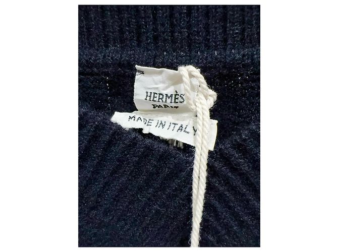 Top de lana Hermès Negro Multicolor - vista 2