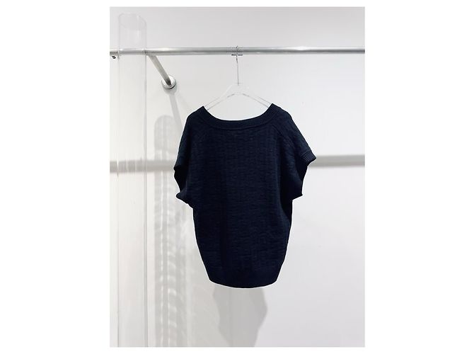 Top de lana Hermès Negro Multicolor - vista 3