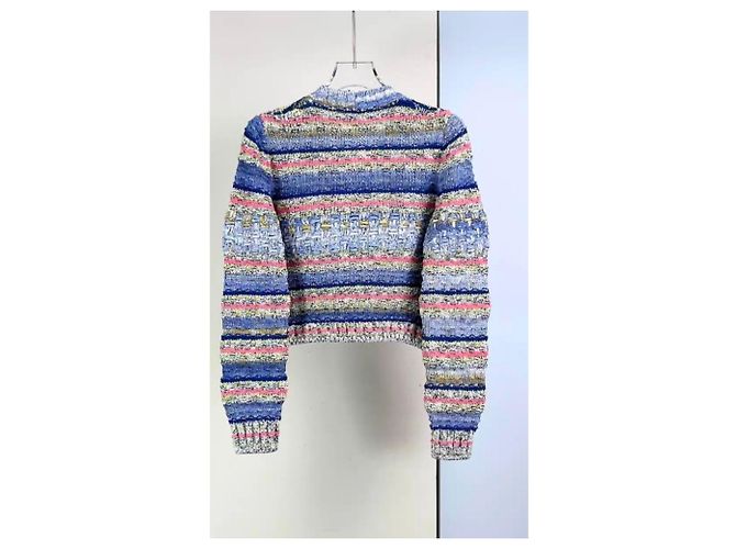 Chanel Strickpullover aus Baumwolle mehrfarbig Mehrfarben - Ansicht 2