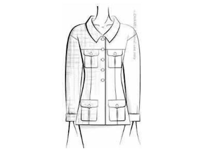 Abrigo Chanel de algodón mujer talla 40 Multicolor - vista 4