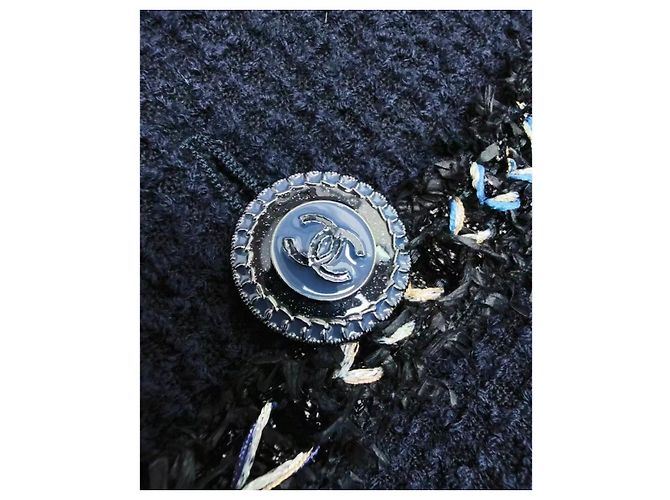Chanel Blue Tweed Jacket Size 38 Multiple colors - view 2