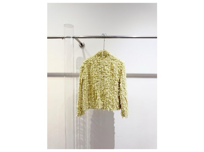 Chanel Tweed Jacke Gelb Größe 38 Mehrfarben - Ansicht 5