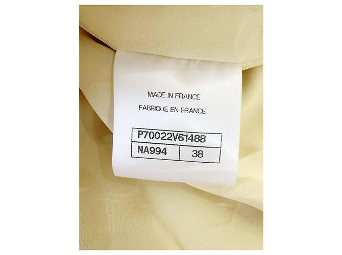 Chanel Tweed Jacke Gelb Größe 38 Mehrfarben - Ansicht 6