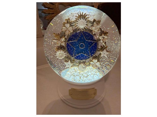Christian Dior Étoile Bleue Paris 2025 Schneekugel Weiß Blau Golden - Ansicht 2