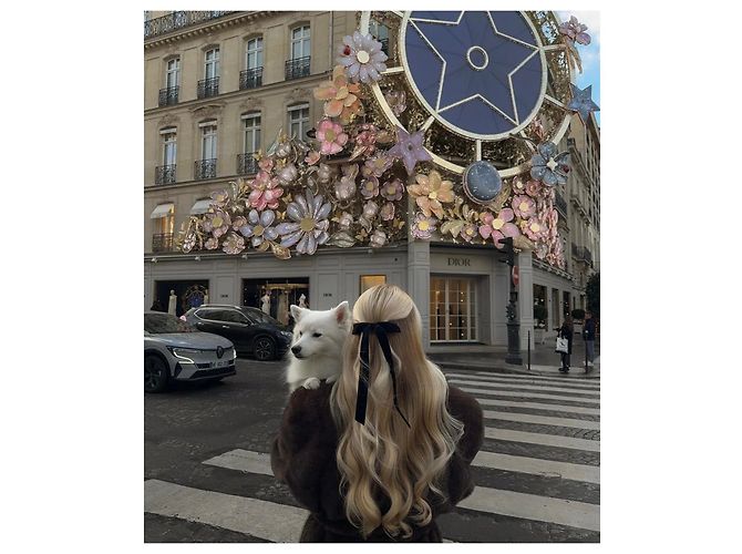 Christian Dior Étoile Bleue Paris 2025 Schneekugel Weiß Blau Golden - Ansicht 8