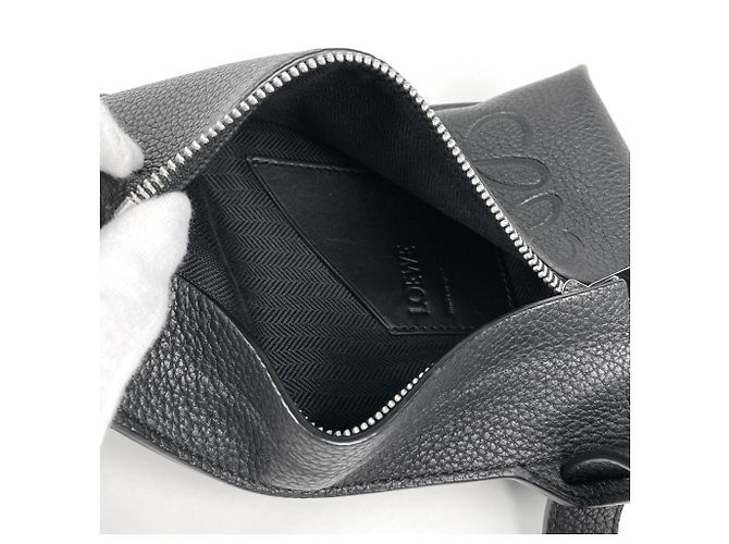 Loewe Anagram Leder-Umhängetasche Schwarz - Ansicht 8