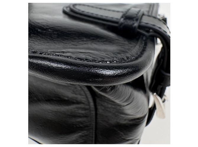 Borsa a tracolla Prada in pelle nera Nero - vista 3