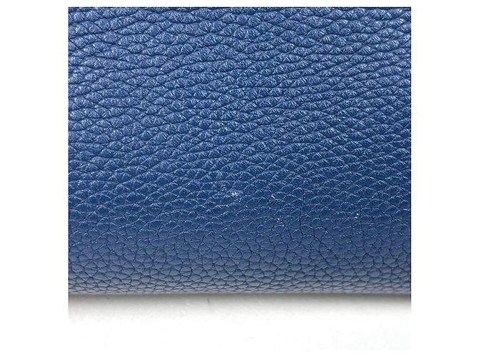 Borsa in pelle blu Salvatore Ferragamo Gancini - vista 5