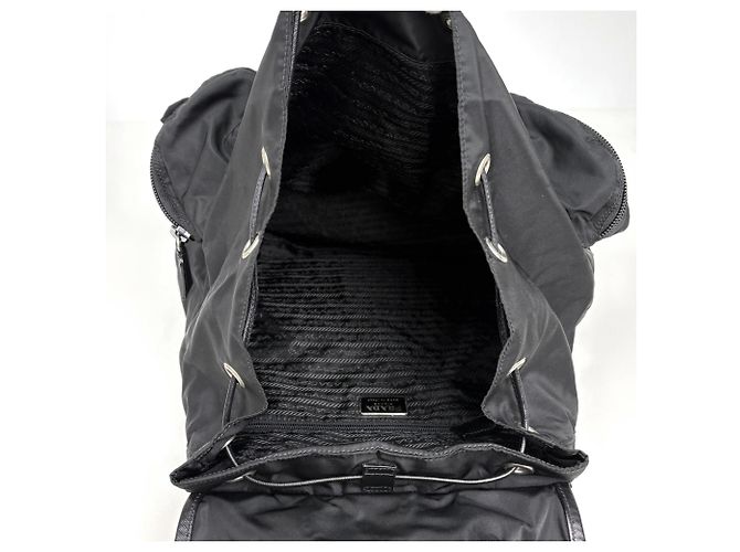 Zaino Prada con placca logo Nero - vista 9