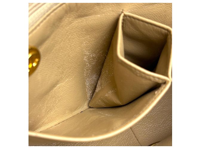 Bolsa de Ombro Chanel Matelassé Bege - vista 13