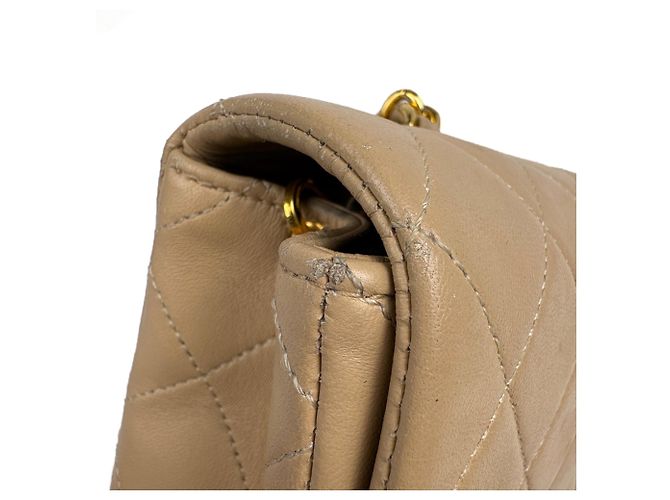 Bolsa de Ombro Chanel Matelassé Bege - vista 5