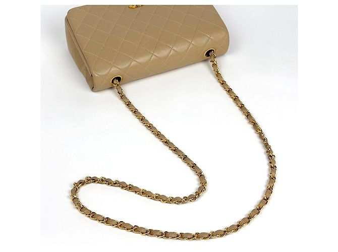 Bolsa de Ombro Chanel Matelassé Bege - vista 8