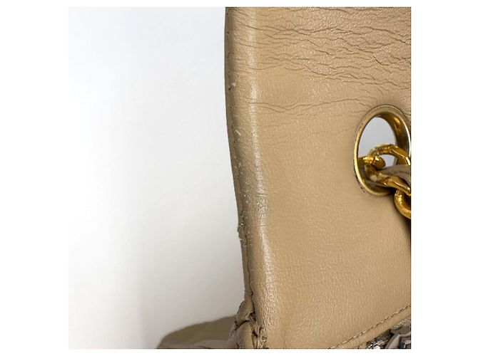 Bolsa de Ombro Chanel Matelassé Bege - vista 9
