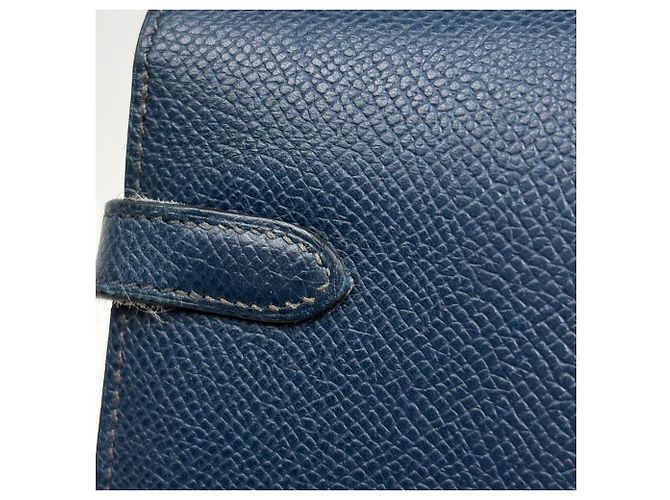 Hermès Portafoglio bi-fold Hermes Kelly Long in blu - vista 5