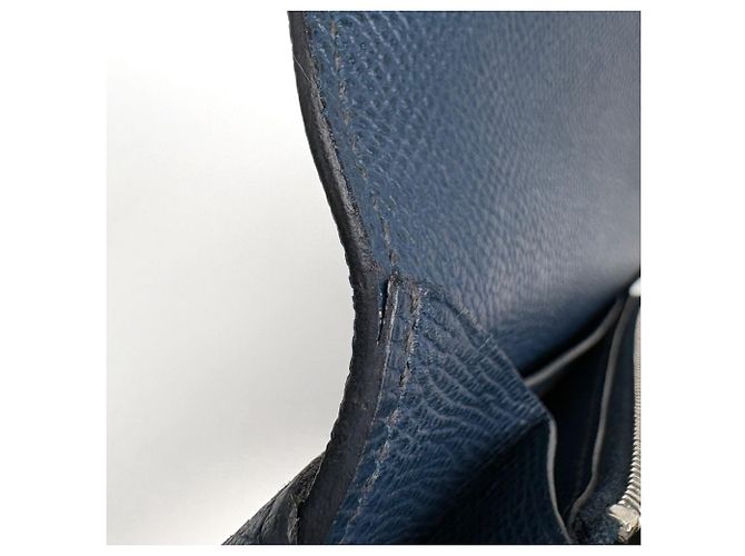 Hermès Portafoglio bi-fold Hermes Kelly Long in blu - vista 7