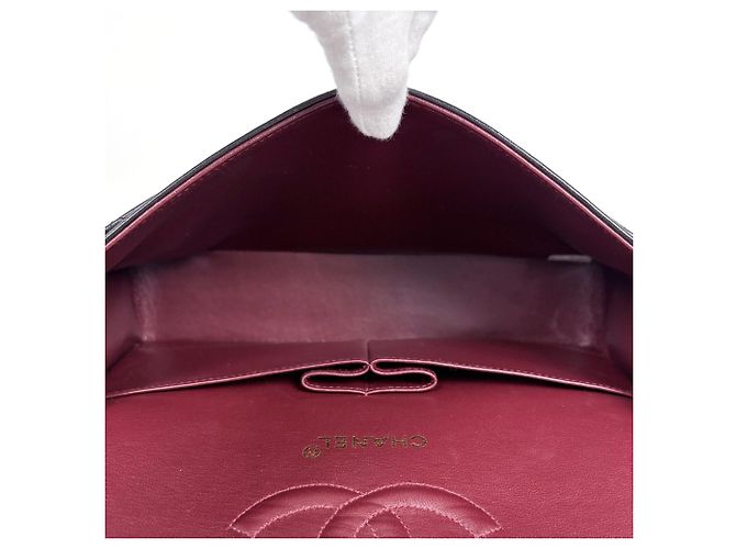 Borsa a tracolla Chanel Matelassé Coco Mark in pelle Nero - vista 10