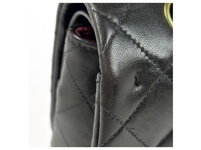 Borsa a tracolla Chanel Matelassé Coco Mark in pelle Nero - vista 5