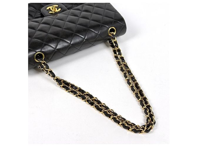 Borsa a tracolla Chanel Matelassé Coco Mark in pelle Nero - vista 7