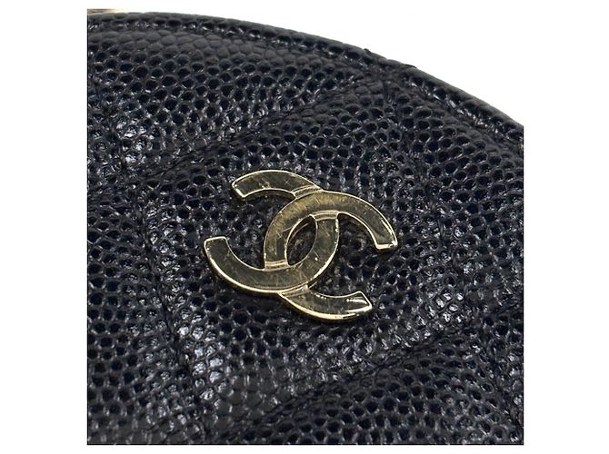 Chanel Coco Mark Round Chain Schultertasche Schwarz - Ansicht 5