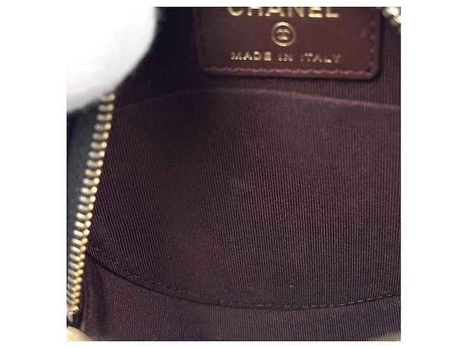 Chanel Coco Mark Round Chain Schultertasche Schwarz - Ansicht 7