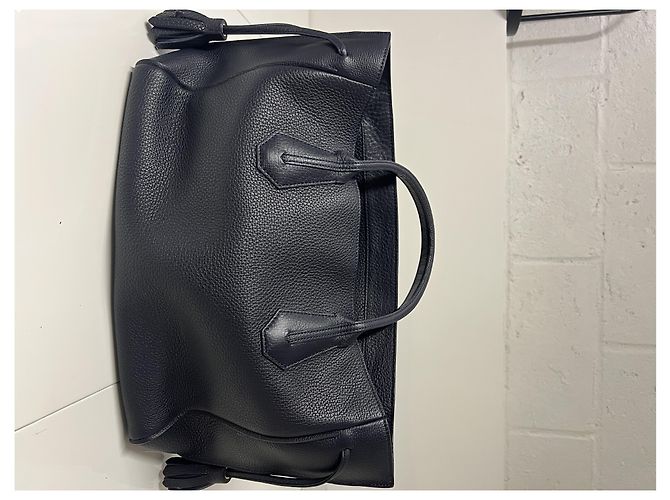 Longchamp Borsa Tote in Pelle Martellata Blu Navy Blu scuro - vista 3