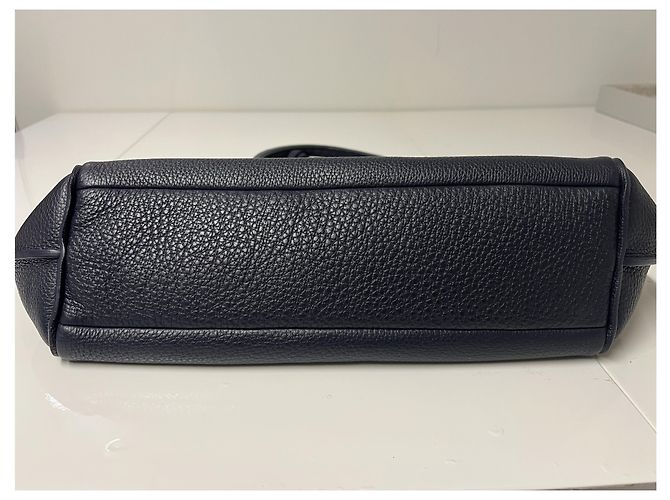 Longchamp Borsa Tote in Pelle Martellata Blu Navy Blu scuro - vista 4