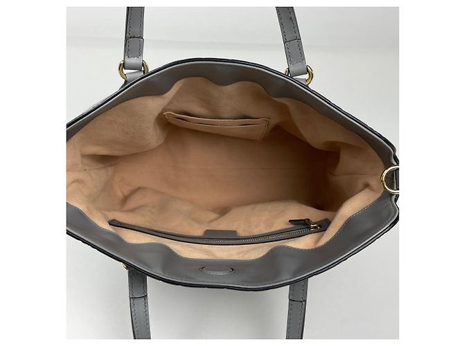 Bolsa de mão Gucci Guccissima em couro cinza Marrom - vista 10