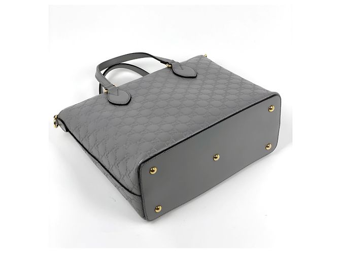 Bolsa de mão Gucci Guccissima em couro cinza Marrom - vista 2