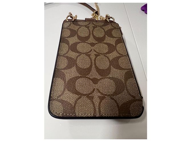 Coach Borsa Smartphone e Porta Carte Monogram Marrone - vista 10