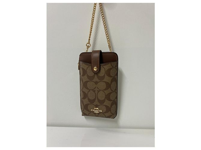 Coach Borsa Smartphone e Porta Carte Monogram Marrone - vista 3
